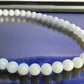 Make Friend Price Authentic  Natural Hetian White Jade Round bead White Nephrite Nacklace 10mm Best Gift for her,gift for Mom