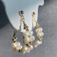 Natural Fresh water Pearls 14k gold filled wire pearl hoop princess earrings