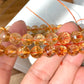 High Grade Natural pyramid Citrine Micro Faceted dark Yellow gold bead bracelet super shinning 8mm 9mm