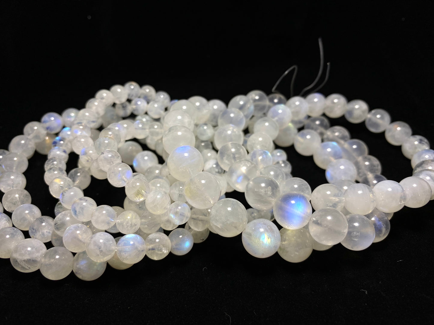 India TOP AAAAA grade Mermaid illuminate fire nature rainbow moonstone bead bracelet Labradorite
