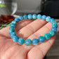 Monet's Garden  Natural Green Lepidolite High Grade Mica Round Bead Bracelet 7.5MM High end jewelry