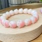 Hand Sculp Barbecue/BBQ  pink purple Cat Paw Natural white Bodhi root polished Bead Bracelet 12mm+