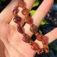Natural Red Copper Rutilated Quartz Full of rutilated heart shape bead bracelet 12mm