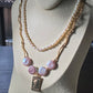 Natural Freshwater super shinning Purple Pink Baroque Pearls Mid-century  Queen Pendants Necklace,gift for her,gift for Princess