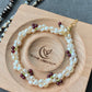 Mother of pearls color block black and white multiple use Necklace,handmade necklace