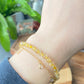 wealthy and Protect Natural Gold Titanium crystal,Golden Rutilated Quartz, 14K gold filled zircon crystal double wrap Bracelet, Valentine's gift