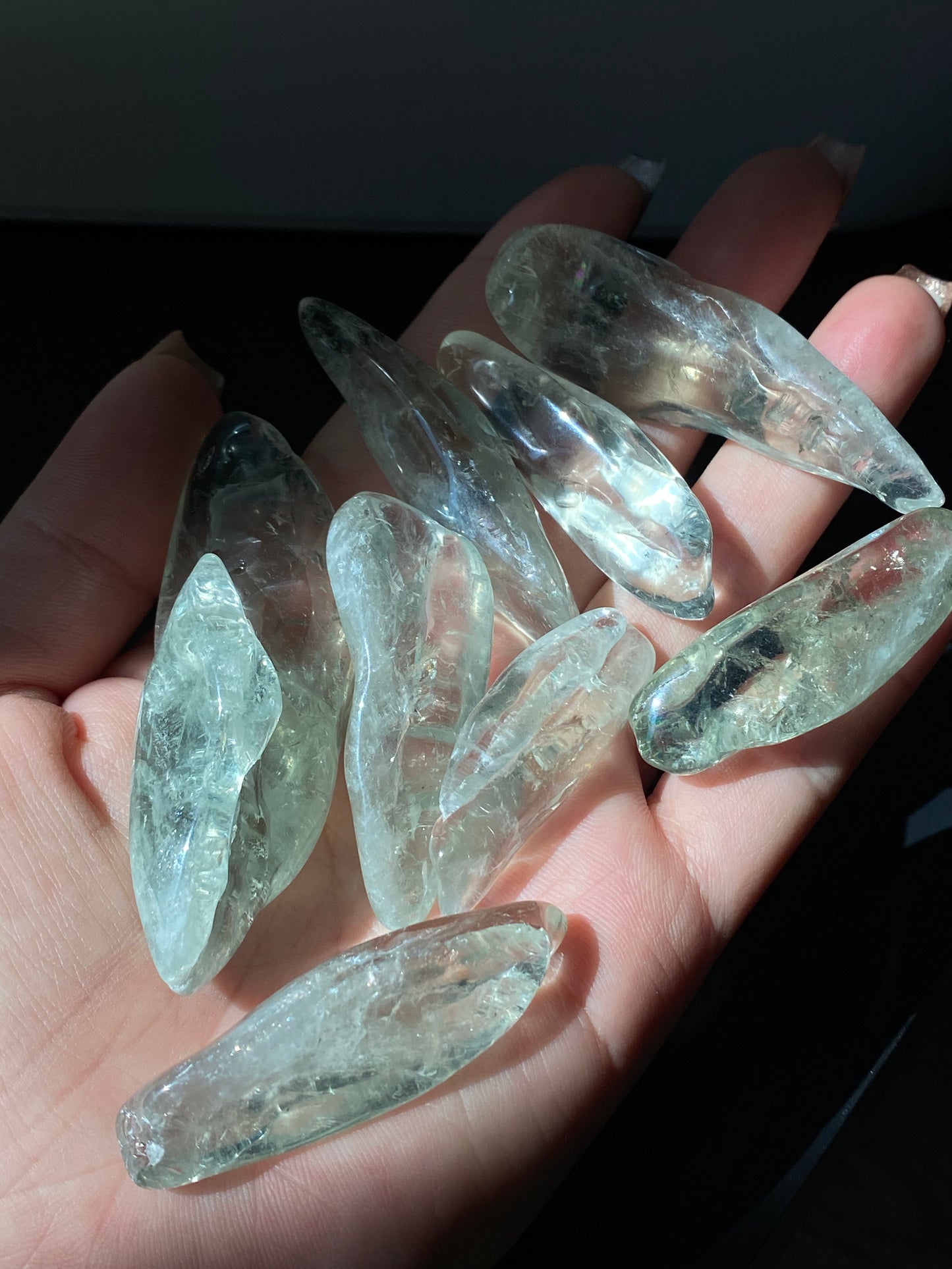 AAAA Clear grade Natural raw light green Beryl ,clear Berylite,good for pendant
