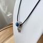 AAA Grade Natural blue Kyanite star both side use magic Dreamcatcher charm necklace