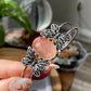 Natural Red Hematoid Quartz,Fire Quartz Lepidocrocite Quartz,Oval Shape Butterfly Bangle,Mid-century Style,Victorian