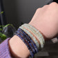 4mm+ Natural Prehnite,Iolite Cordierite Square Cube Faceted diamond Shin Gemstone Beaded Bracelet