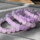 Natural Amethyst Light Purple ,Violet,Lavender,Purplevine,Trendy Purple tone short barrel Bracelet