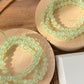 Top grade clear grape crystal Prehnite 7mm 9mm+ 10mm+ bead bracelet smooth round