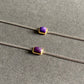 Natural Grade Dark Purple Raw Sugilite Sterling Sivler lobster closure Bracelet