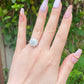 5 carat certificated D color excellent moissanite stone round brilliant cut sterling silver ring