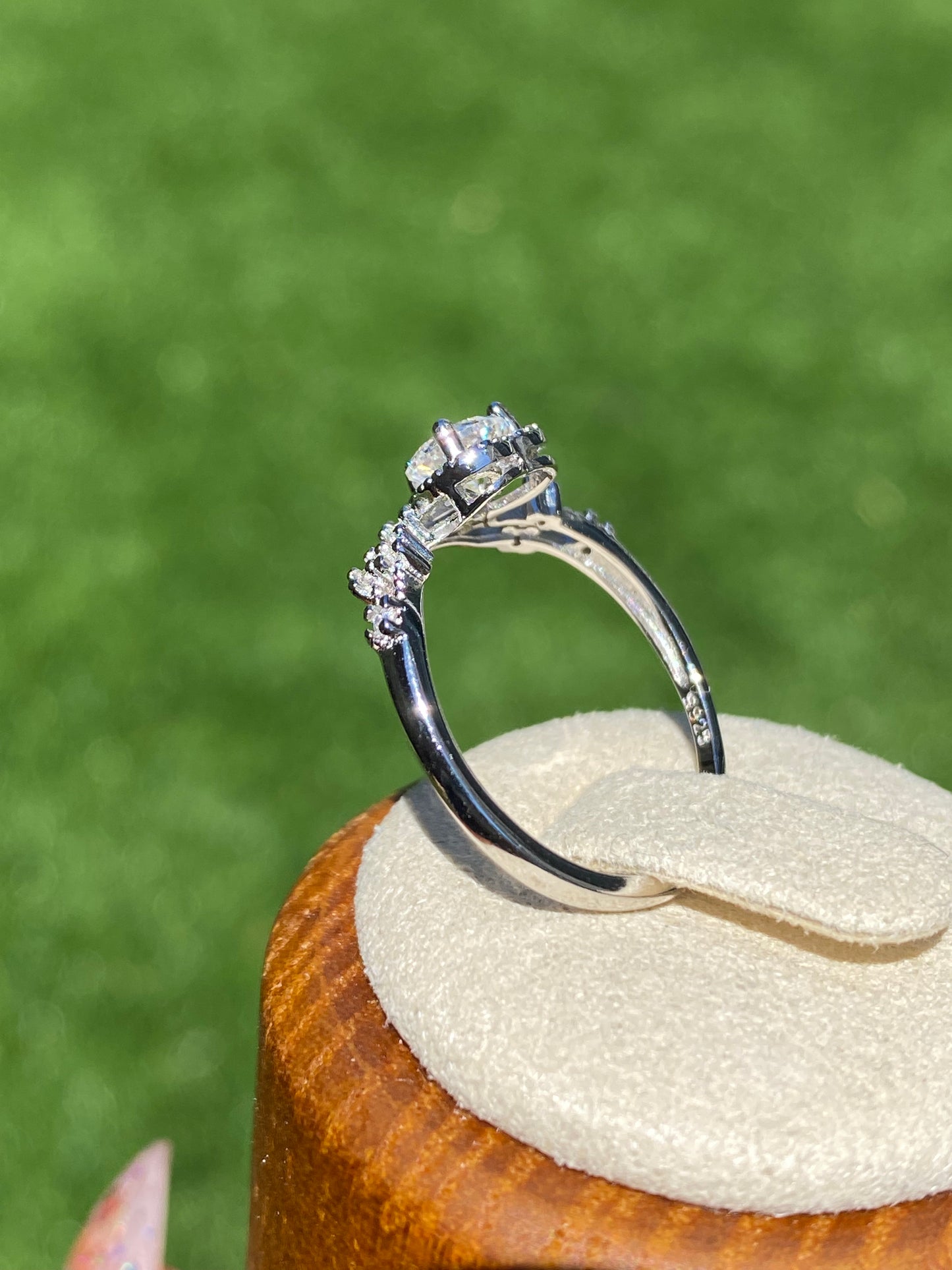 Brilliant cut Moissanite 0.5 CT. certified sterling silver Star surround Heart crown Moissanite ring,gift for her,anniversary gift