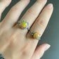 Natural Yellow Orange Colorful Fire illuminate Oval set on S925 Statement Ring,gift for her, holiday gift