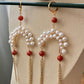 Natural Freshwater pearls Traditional chinese Opera Daomadan Head shape dangle drop earring,handmade earring, gift for her