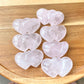 AA high quality Nature Raw Rose quartz puffy heart shape crystal ornament home decoration
