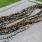 Rare High quality Natural High Grade Blue Pietersite flash lacy shinning round shape long  bracelet /necklace 4mm+,gift for him