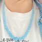 Natural Aquamarine Ocean Blue sky blue gradient Mixed size Bead Healing Crystal Necklace 5-13MM,gift for her