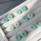 Natural A Donut Hetian Jade,Circle Jade Drop Earring,Drop dangle Earring/EarWire,handmade earring