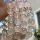 AAAA+ Natural super clear Rutilated Quartz，silky Rutilated smooth round bead bracelet gift for her, gift for mom