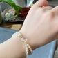 Natural freshwater super shinning irregular double Baroque Pearls with facted White crystal Beaded Bracelet, wedding bracelet,Anniversary Gift