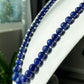 Natural Lazurite Lapis Lazuli Deep Blue less white Mixed size Bead Healing Crystal Necklace  4.7-13.5MM