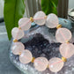 Natural AAA high quality Rose quartz cuty puffy heart shape,bow bead Bracelet,Valentine's gift, gift for her,Love and relationships