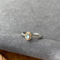 Top Gem Grade India Rainbow moonstone Sterling silver adjustable Ring
