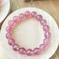 AAAA Grade Natural Rainbow Flash Strawberry Quartz with full seed Gemstone Healing Bracelet 7mm,8mm,10mm,11mm,18mm