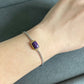 Natural Grade Dark Purple Raw Sugilite Sterling Sivler lobster closure Bracelet