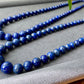 Natural Lazurite Lapis Lazuli Deep Blue less white Mixed size Bead Healing Crystal Necklace  4.7-13.5MM