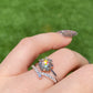 Brilliant cut Moissanite 2 CT. certified sterling silver Star Heart prong Moissanite ring,gift for her,anniversary gift
