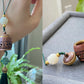 Hand Carving Natural wood Hollow see though Fragrance Balm Extensioner Hanger Diffuser