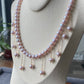 Natural freshwater pearls lavender pink dangle drop choker necklace,handmade necklace,wedding gift,Bridesmaid Gifts