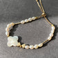 Natural Fresh water baroque Pearls with four leaf clover Mother of pearls 14K gold slide open Bracelet