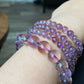 Top Grade Clear Natural Yellow Purple Ametrine Smooth round Polished bead bracelet,gift for her, gift for Mom 6mm 9mm 10mm 12mm