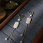 Premium AAA+ freshwater baroque rectangle round drop dangle handmade earring, Bridesmaids Gifts