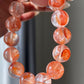 Natural High Clear Grade Super Gorgeous Koi Carp Fire Quartz,Hematoid Quartz Rainbow Flash Bracelet 13mm
