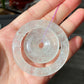 Natural Rare Green Mica Quartz Crystal Double Donut Circle Ring Pendant