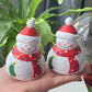 Hand Sculpture Basswood painting Faceted happy smiling Snowma home dectoration ornament