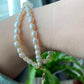 Natural freshwater super shinning irregular double Baroque Pearls with facted White crystal Beaded Bracelet, wedding bracelet,Anniversary Gift