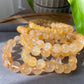 AAAA High Grade  Rare Natural Yellow Red Gold Amphibole Quartz, Angel Phantom Quartz bead bracelet 7mm/8mm/9mm/10mm/11mm/12mm