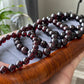 8/9/10/12/13MM Natural Mozambique Garnet Dark Red smooth Round beads bracelet,Chakra Energy Love Energy Attraction