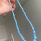 Natural Aquamarine Ocean Blue sky blue Mixed size Bead Healing Crystal Necklace 5-13MM,gift for her