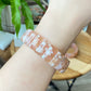 TOP Grade Nature Sakura Agate cherry blossom flower Rectangle bangle bracelet