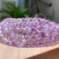 AAAA Grade Natural Purple Quartz Rutilated Rainbow shinning Round bead Bracelet Necklace 6mm
