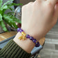 Natural Amethyst design with  Lily of the Valley handmade bracelet,custom bracelet，gift for her