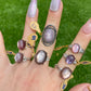 Natural Purple Lepidolite ,purple mica,Vintage style Oval shape ,Mid-century Adjustable Ring,Valentine's Day Gift,anniversary